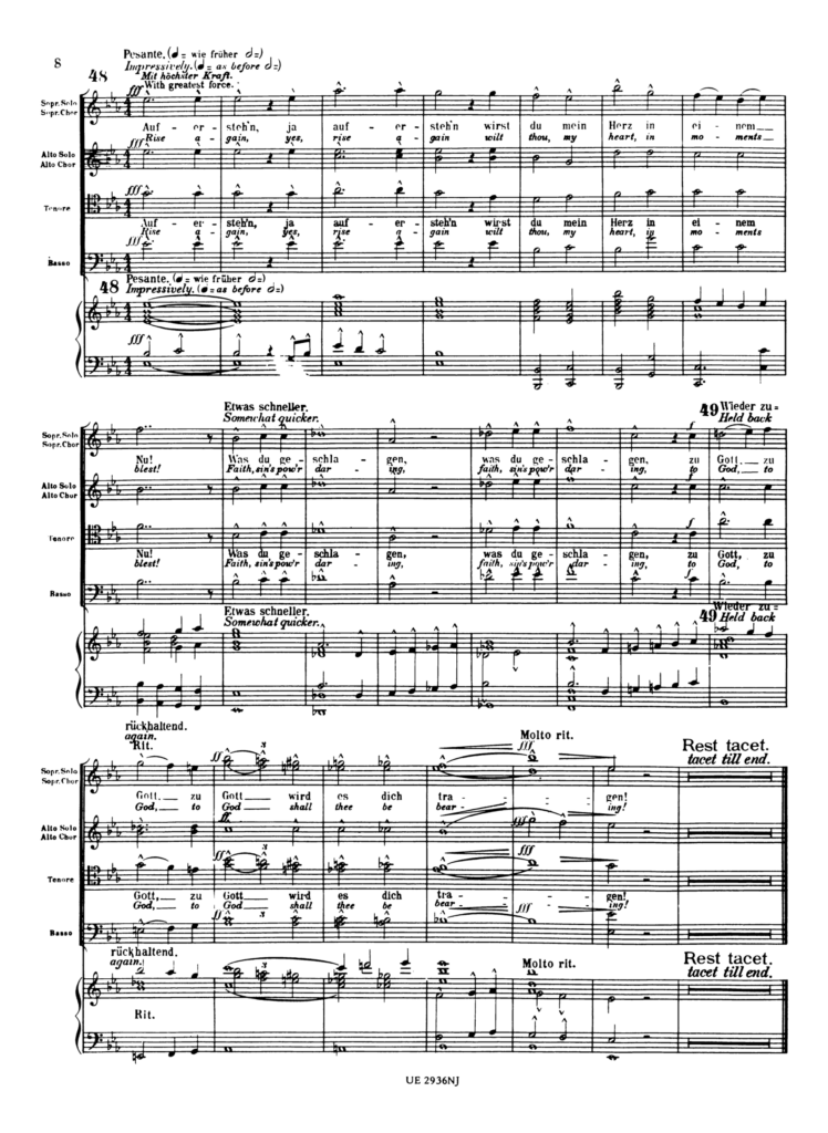 Chorpartitur Mahler Sinfonie Nr.2